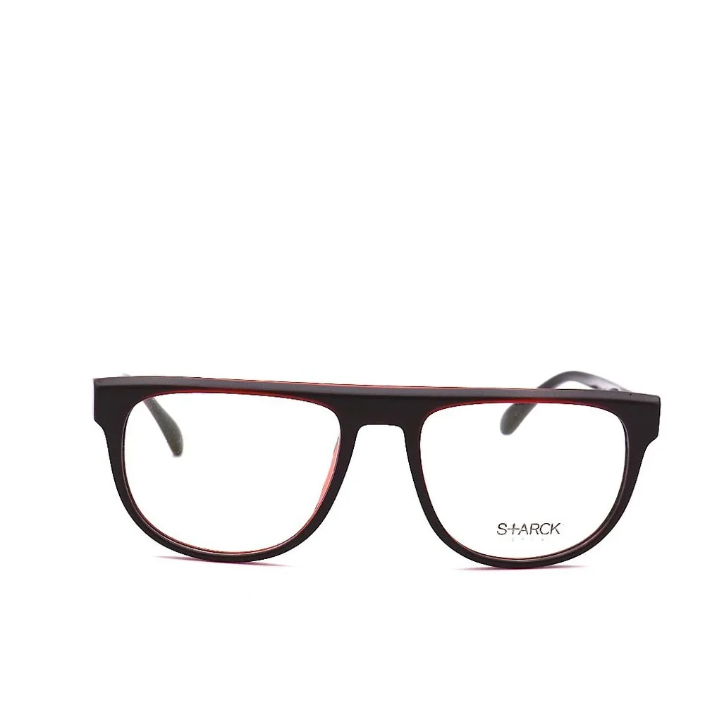 NEW STARCK EYES SH3020 MATTE BLACK RED AUTHENTIC EYEGLASSES FRAME - Picture 4 of 9